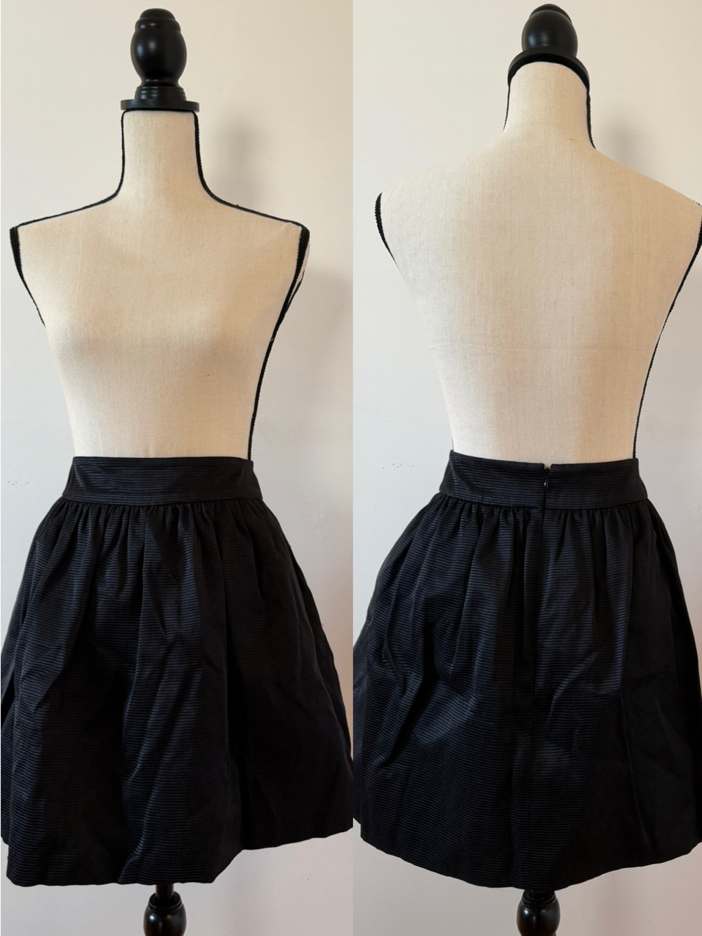 Banana Republic Black Pleated Circle Skirt